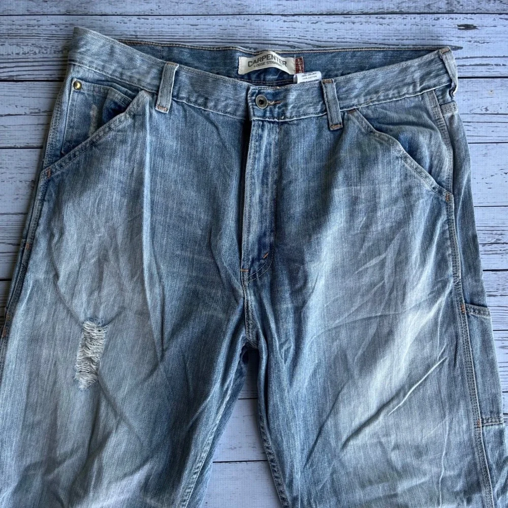 Vintage Levis Carpenter Loose Straight Y2K‎ Jeans Mens 36x30 Light Wash Denim